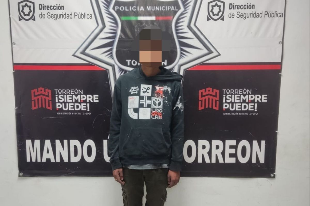 La detención de Cristian de 20 años fue efectuada la tarde del lunes en la colonia Hogares Ferrocarrileros.