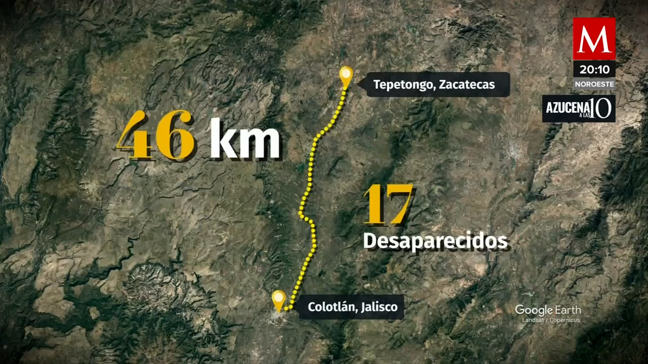 Entre Jalisco y Zacatecas, el nuevo "Triángulo de las Bermudas" con 17