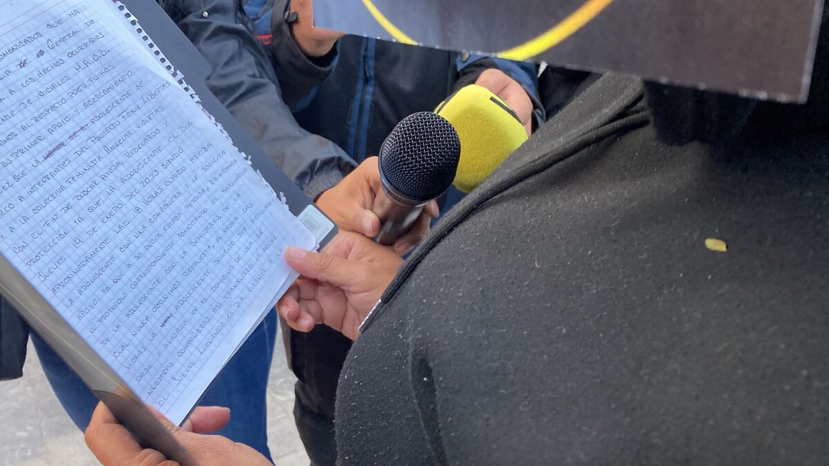 Integrantes del colectivo dieron una conferencia de prensa. (Daniel Zainos)