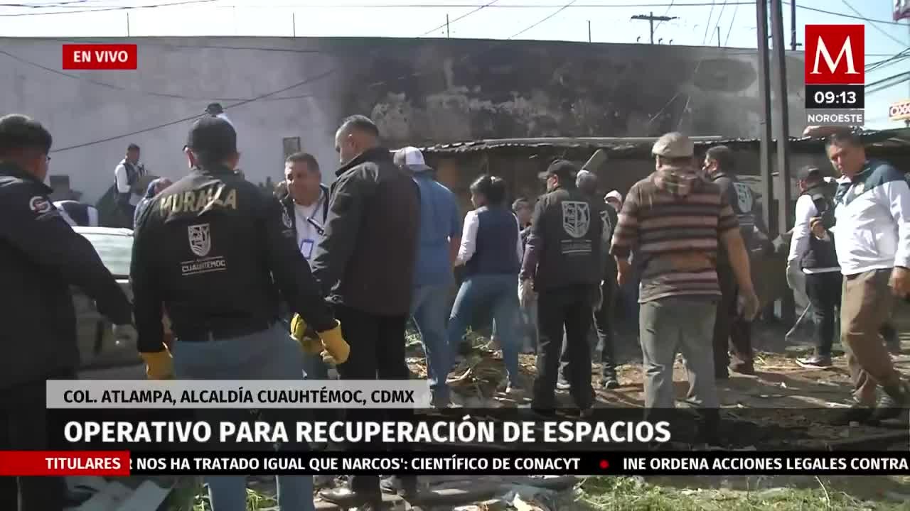 Sandra Cuevas supervisa operativo de limpieza en colonia Atlampa