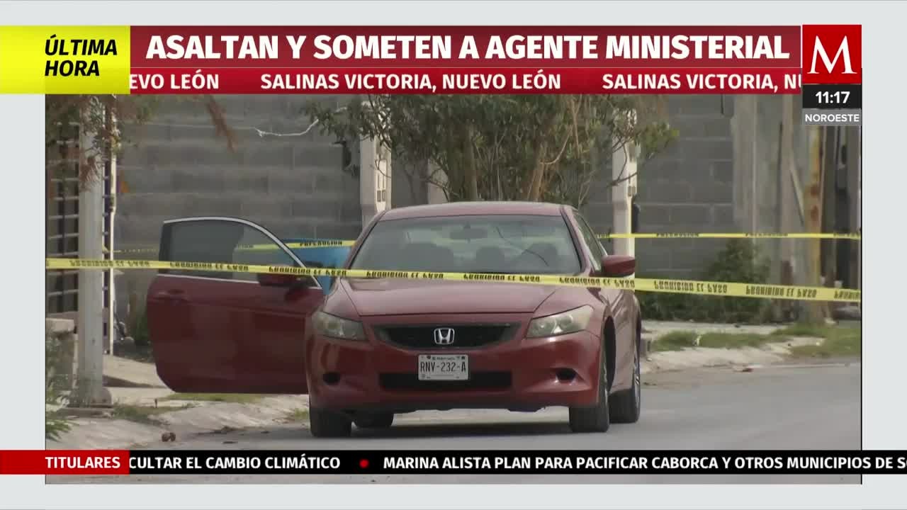 Asaltan y someten a agente ministerial en Salinas Victoria, NL