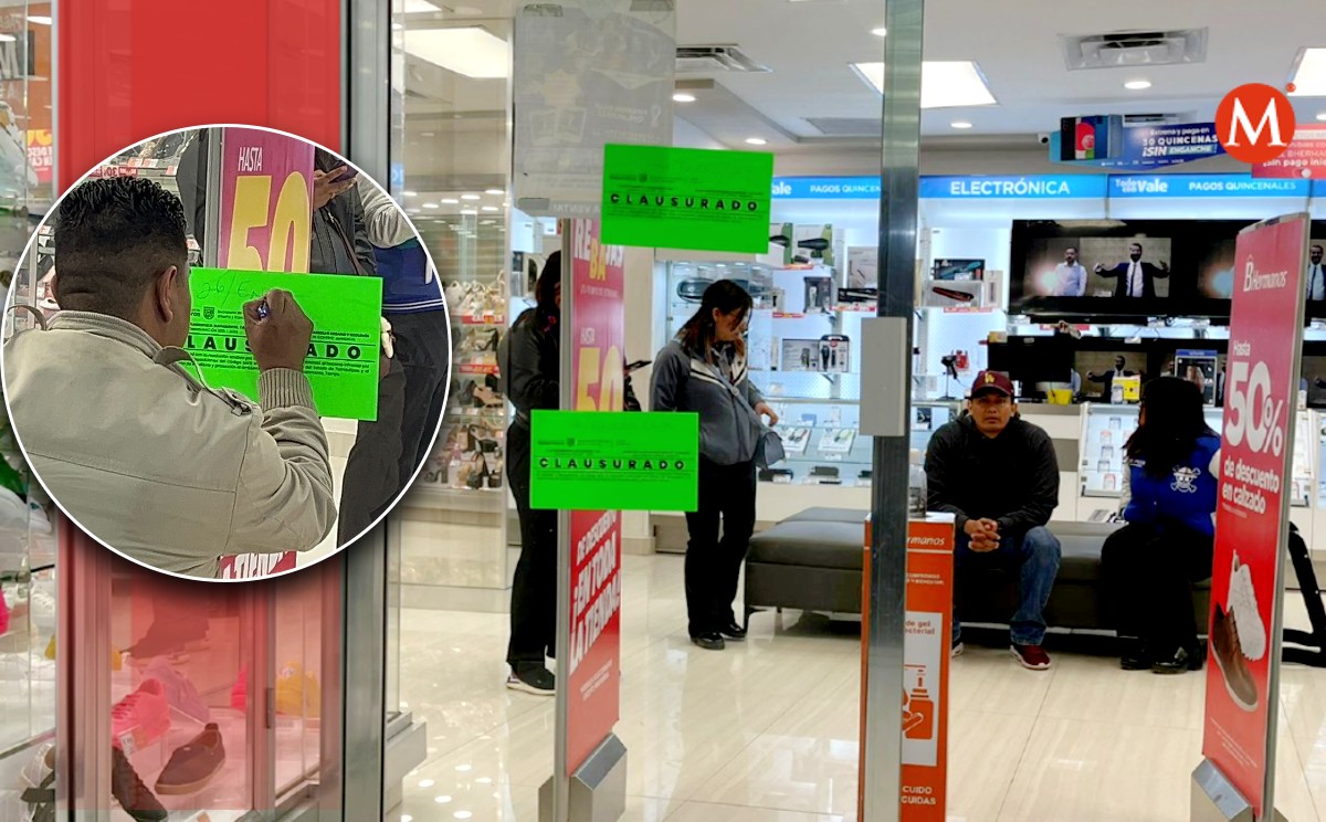 Clausuran zapatería en Matamoros; personal rompe sellos y reabre local