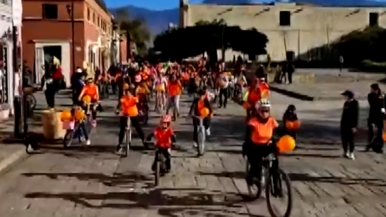 Realizan rodada contra la violencia de género en Oaxaca