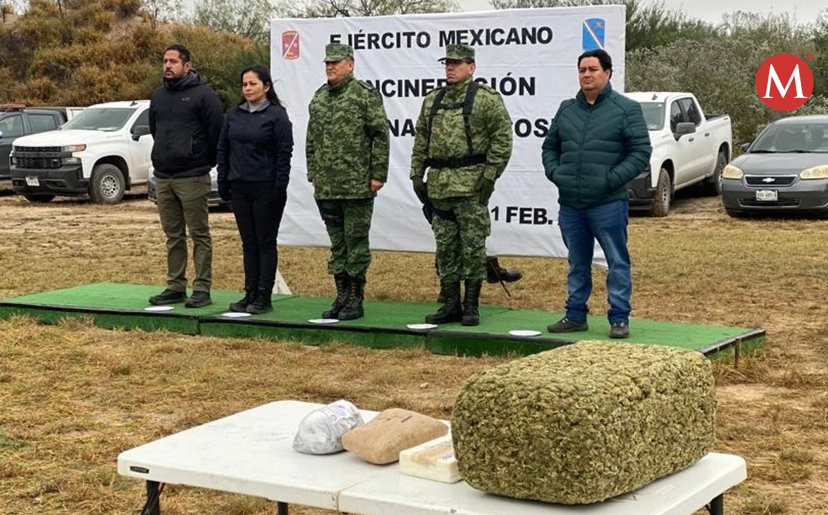 Ejército Mexicano destruye drogas aseguradas en Reynosa