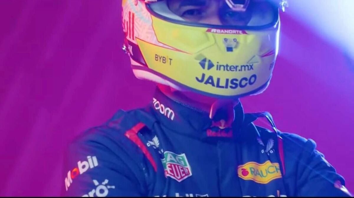 Así es el casco de Checo Pérez (Cortesía)