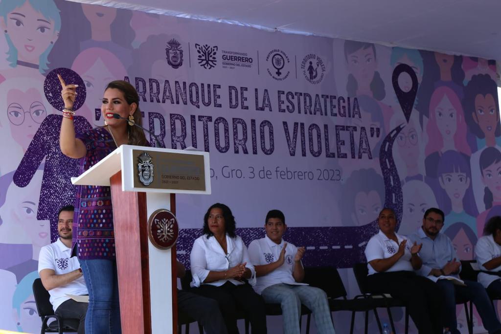 Evelyn Salgado , en  el arranque de la Estrategia Territorio Violeta