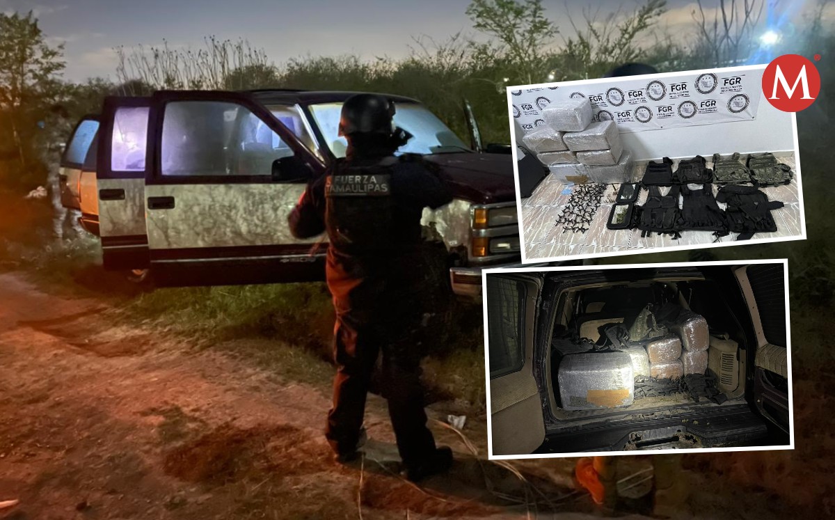 Decomisan drogas, ponchallantas y un vehículo en Matamoros