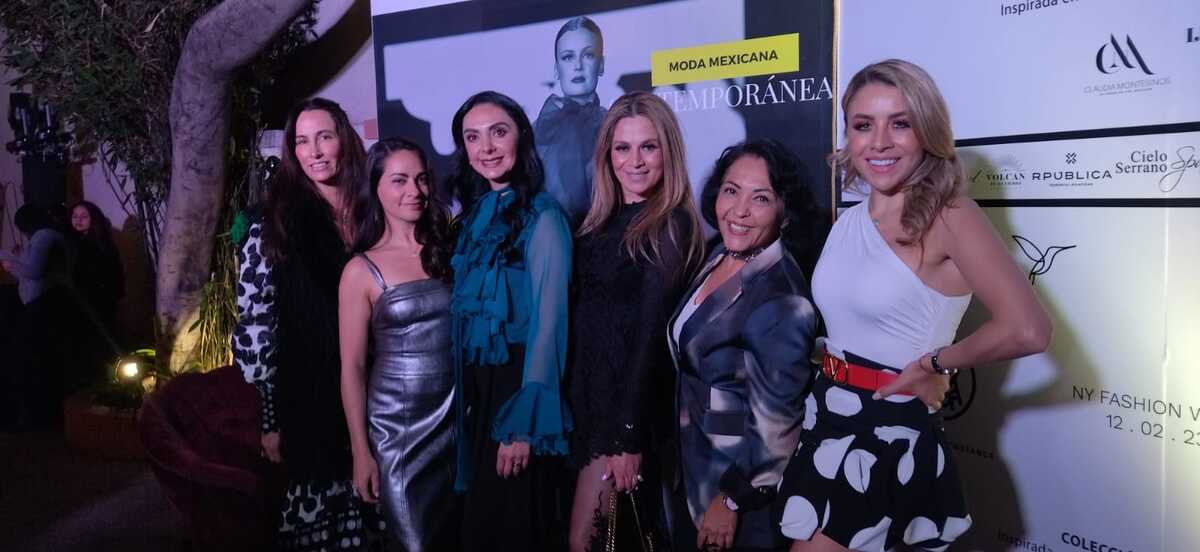 Jasive con las protagonistas del primer colectivo MM México Moda. Adriana Jiménez
