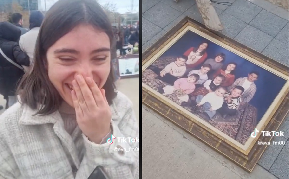 Joven encuentra cuadro familiar en venta. | ESPECIAL
