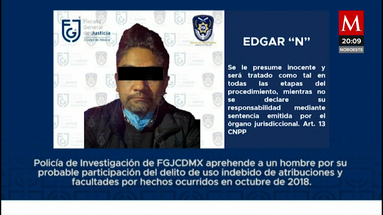 FGJ de CdMx imputa a Edgar Tungüí por autorizar ilegalmente 257 mdp para reconstruir 5 predios