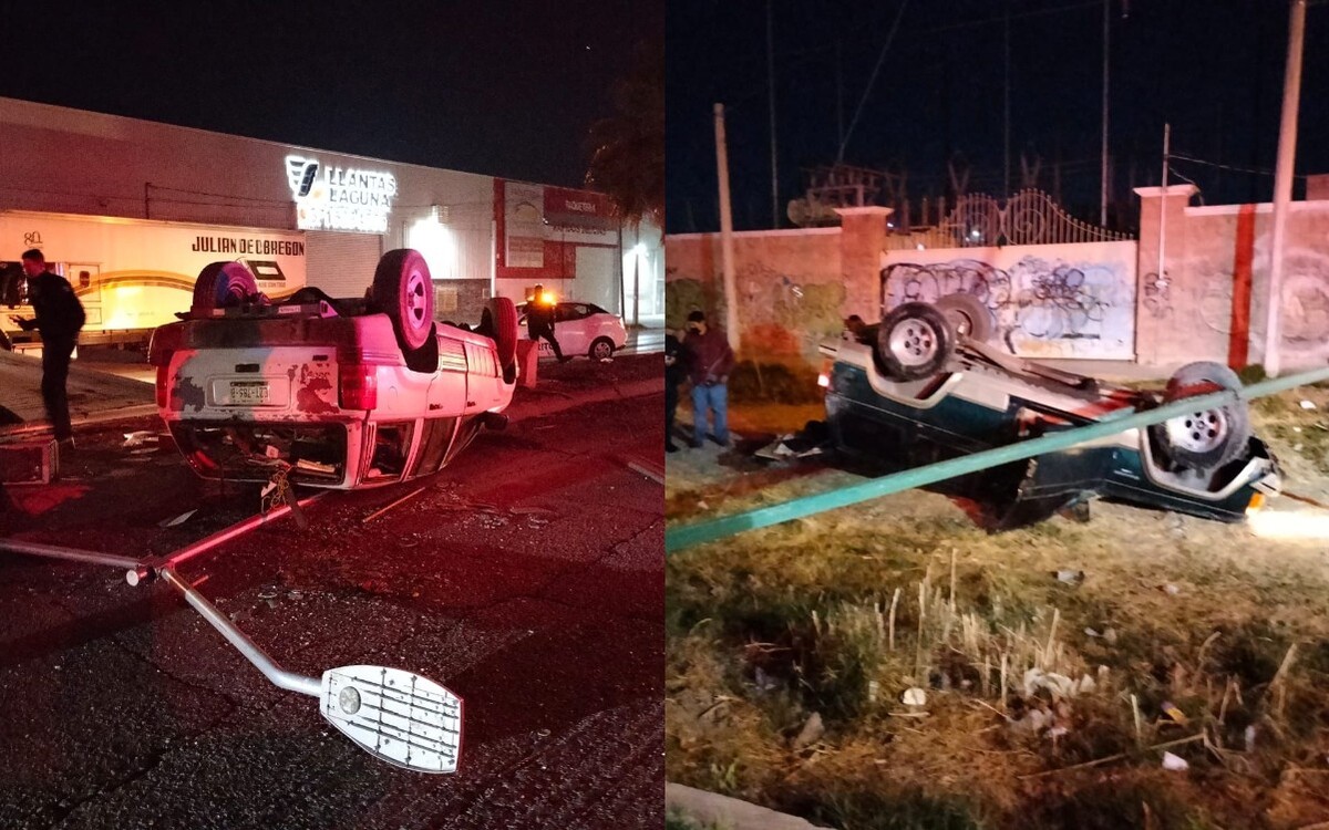La madrugada de este lunes dos volcaduras tuvieron lugar en Torreón. (Milenio Digital)