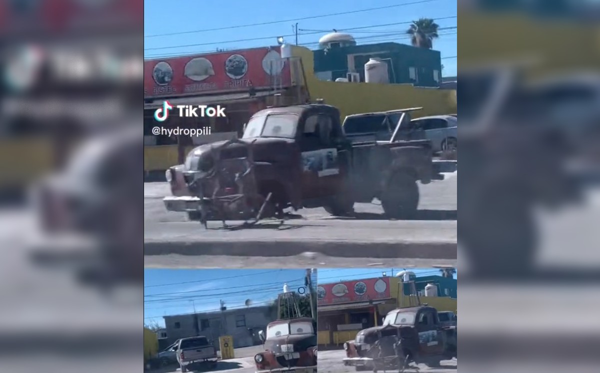 Mate, personaje de Cars, aparece en Reynosa y causa revuelo en redes sociales