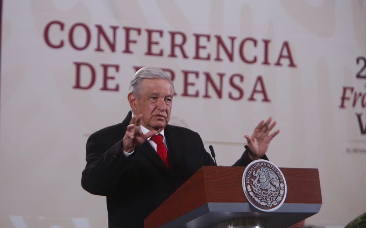 El Presidente en su conferencia mañanera de hoy en Palacio Nacional. | Ariana Pérez