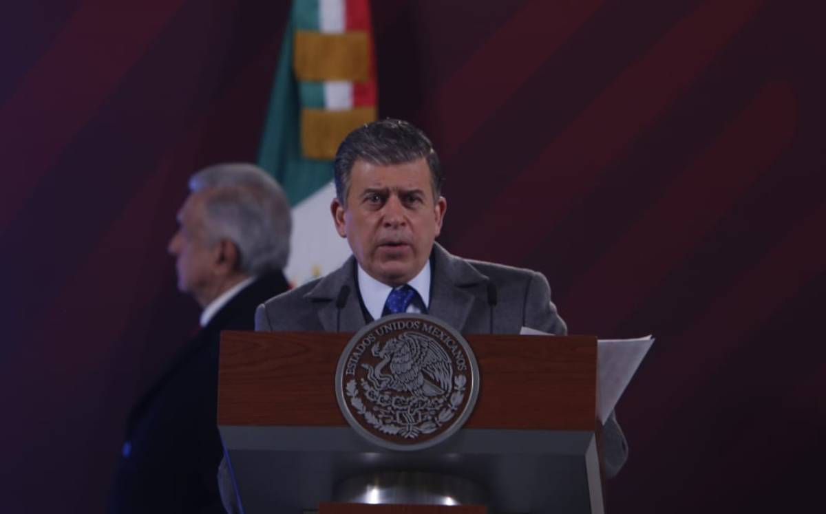 Ricardo Sheffield, titular de la Profeco, participa en La Mañanera desde Palacio Nacional. Foto: (Ariana Pérez)