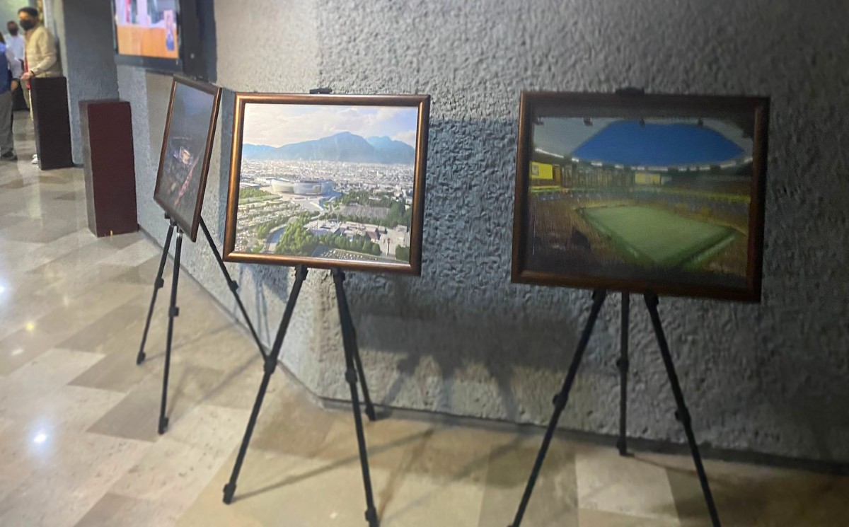 Fue en el Lobby del Congreso donde se exhibieron cuadros del nuevo estadio | Kevin Recio