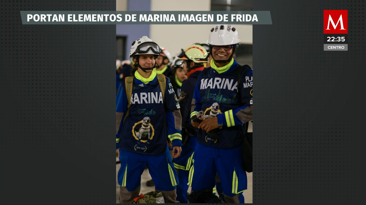 En playeras, Frida acompañará a rescatistas mexicanos a Turquía