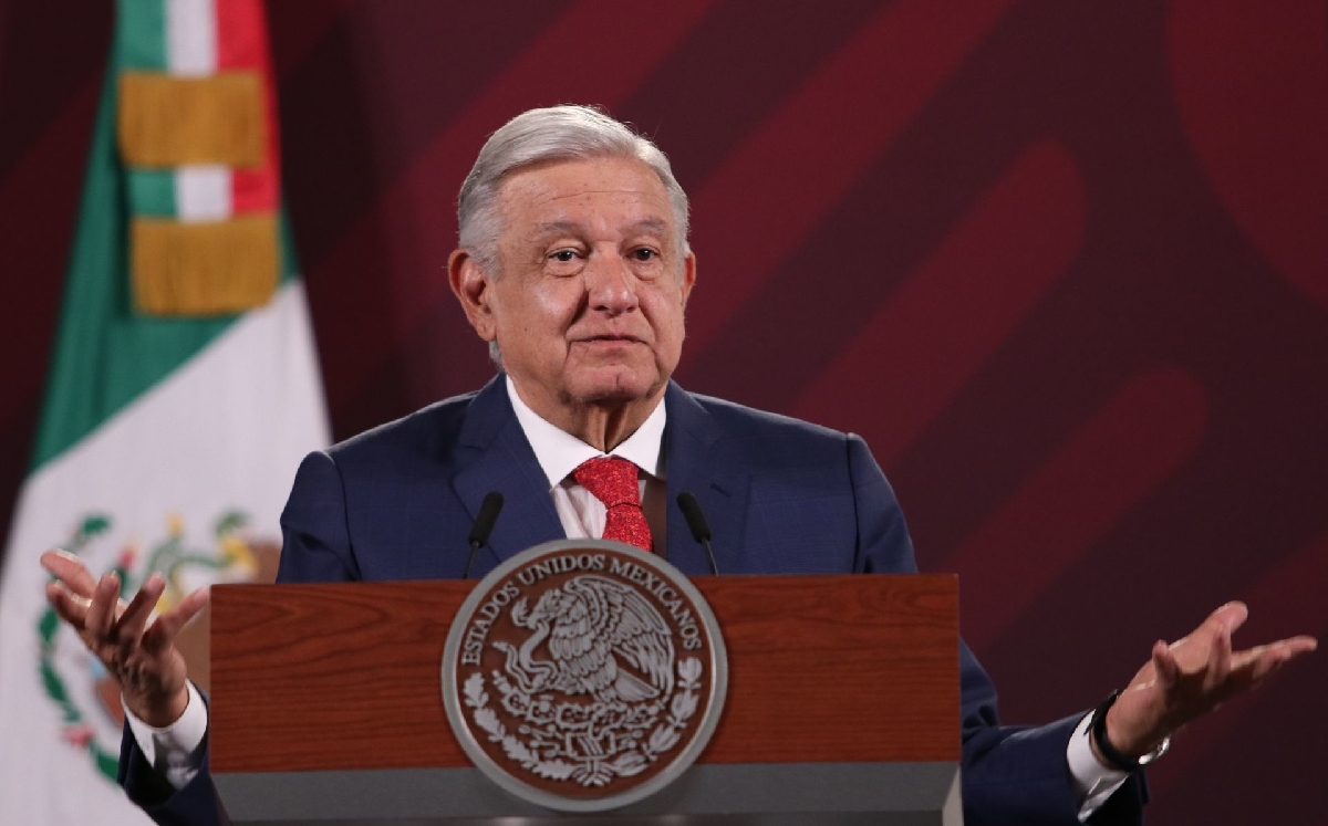 El Presidente ofició su conferencia de prensa en el Salón de Tesorería de Palacio Nacional. | Cuartoscuro
