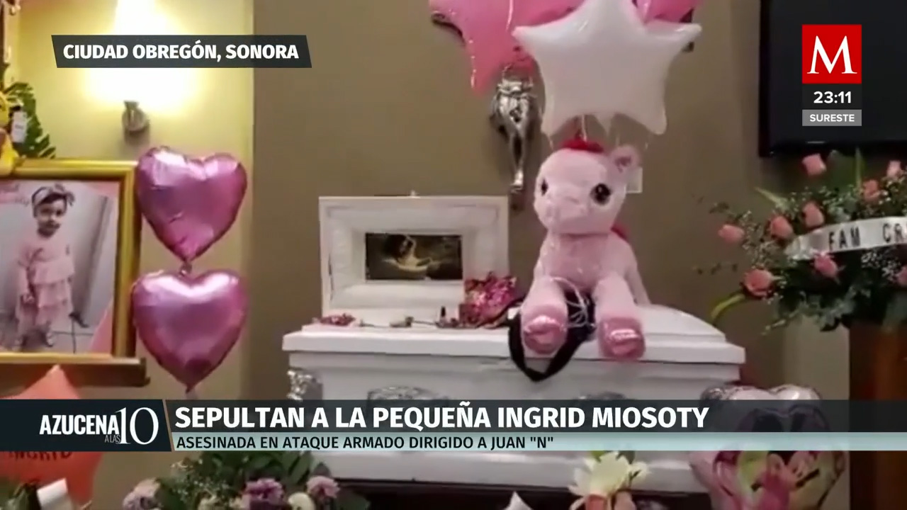 Sepultan a la pequeña Ingrid, asesinada en Sonora