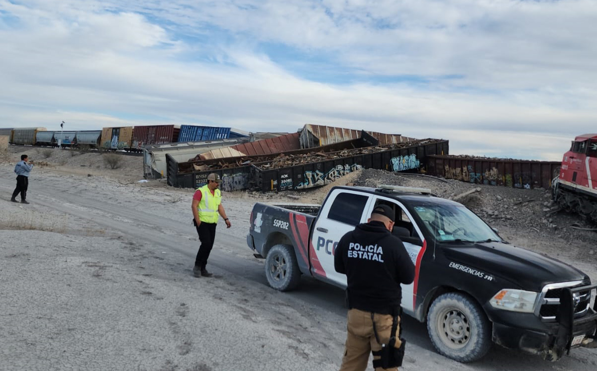 Se descarrila tren en Coahuila; hay cinco lesionados. | Especial