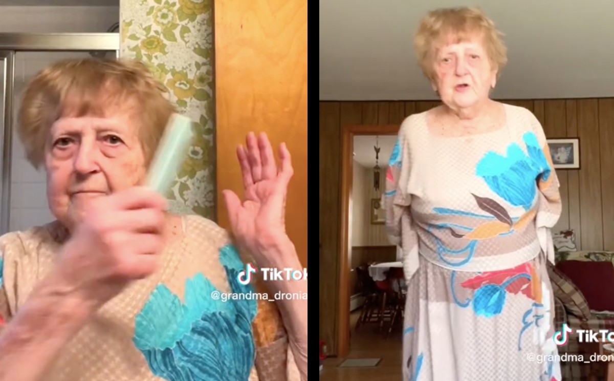 Abuela presume atuendo de cita. | ESPECIAL