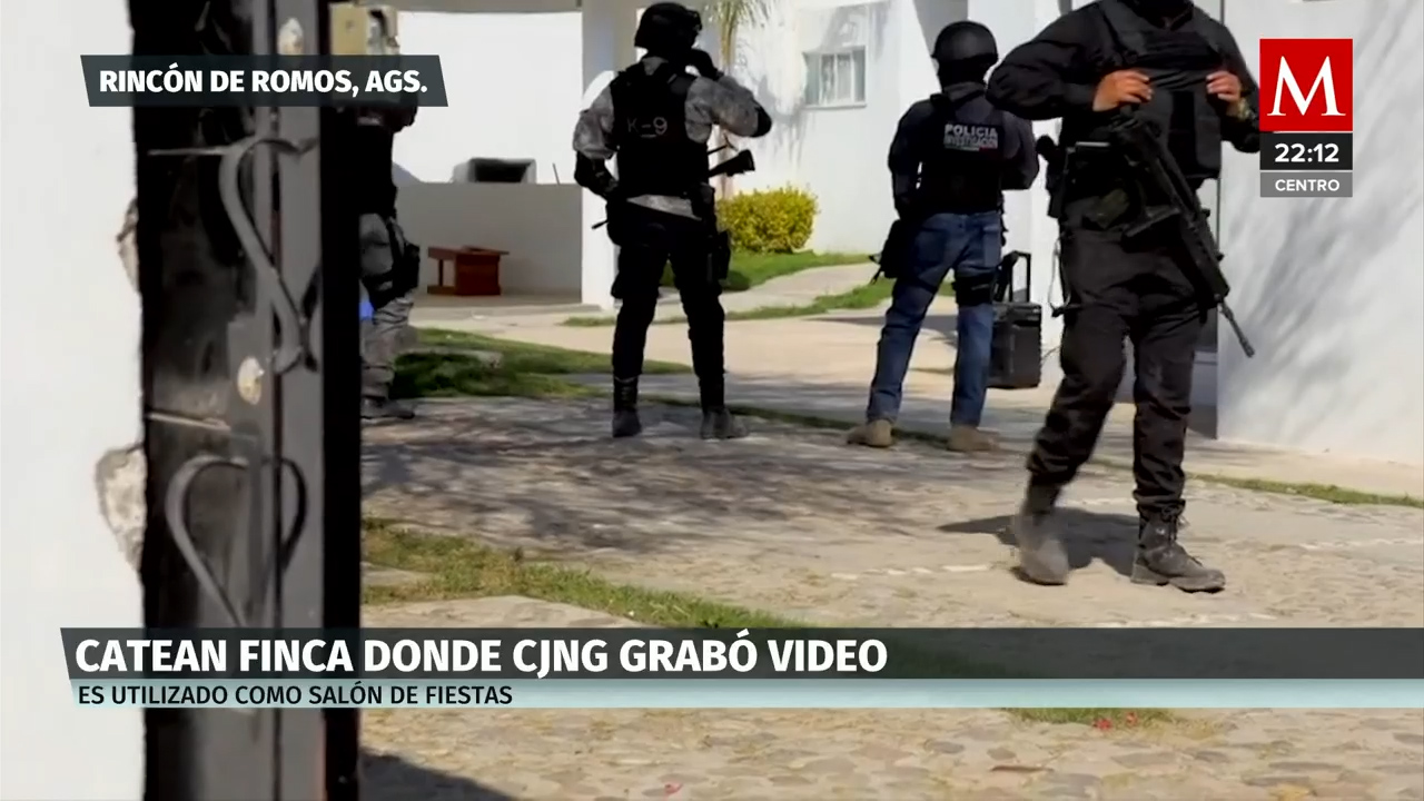 Policías catean la finca en que se realizó un narcovideo en Aguascalientes