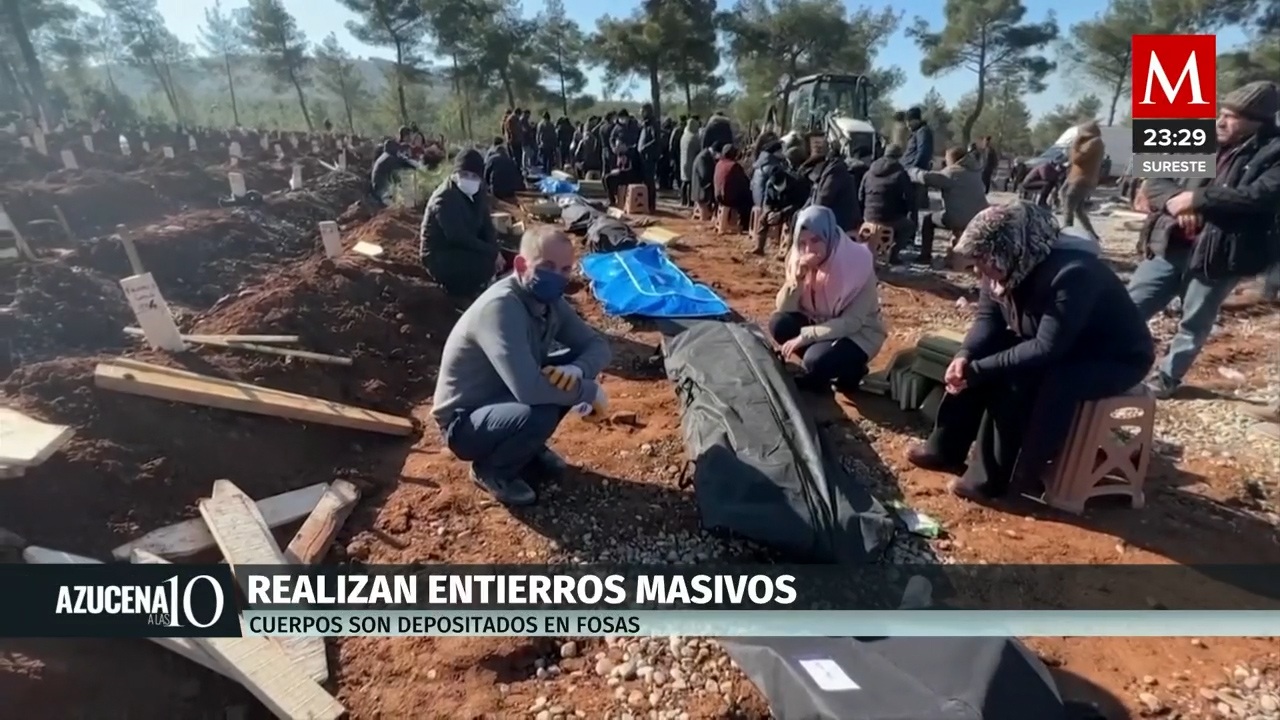 Realizan entierros masivos en Turquía