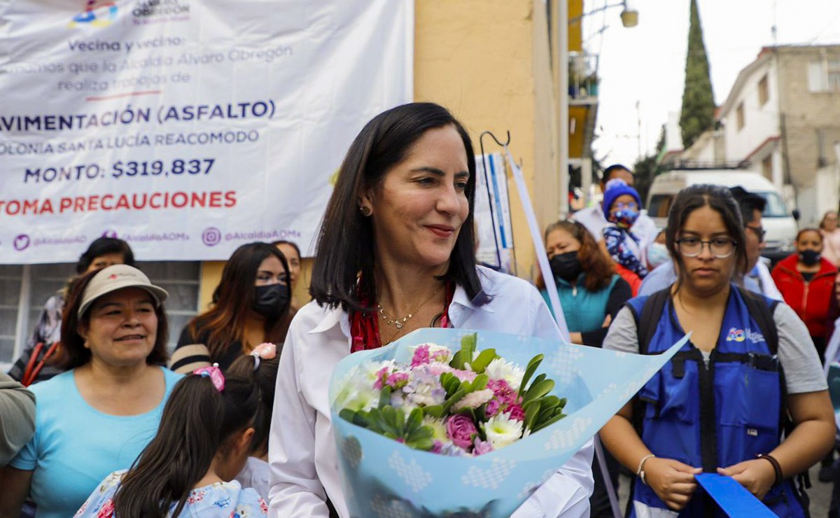 Alcaldesa Lía Limón en la inauguración de las calles (Especial)