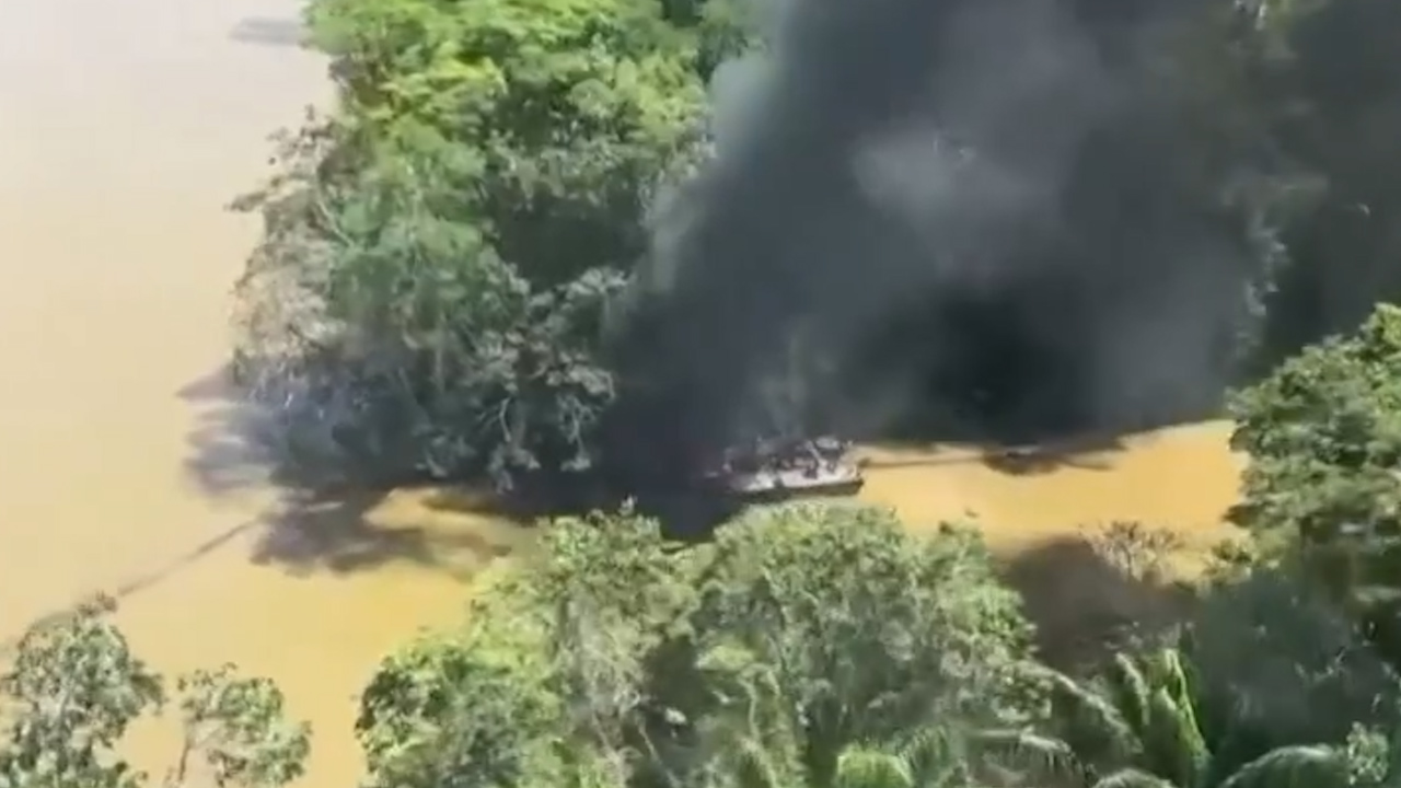 Destruyen campamento minero ilegal en Brasil