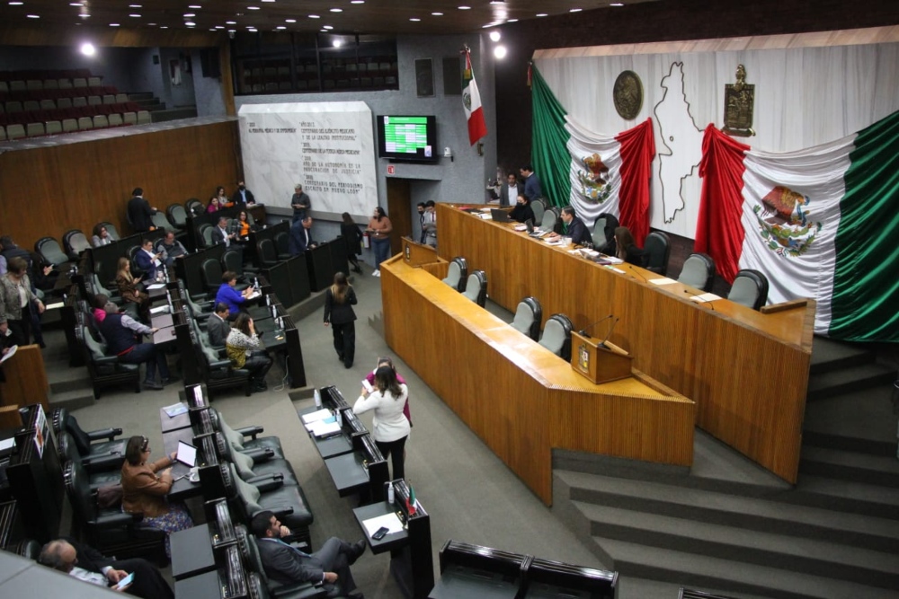Congreso de Nuevo León entra en sesión. Foto: Jorge López