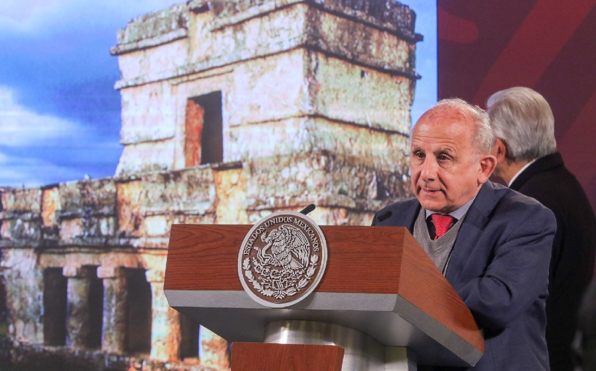 El director del INAH en la conferencia de hoy, Diego Prieto. | Cuartoscuro