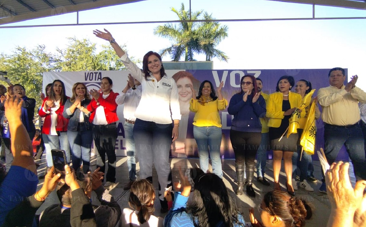 Imelda Sanmiguel llevó a cabo su cierre de campaña en la zona sur de Tamaulipas. (Pablo Reyes)