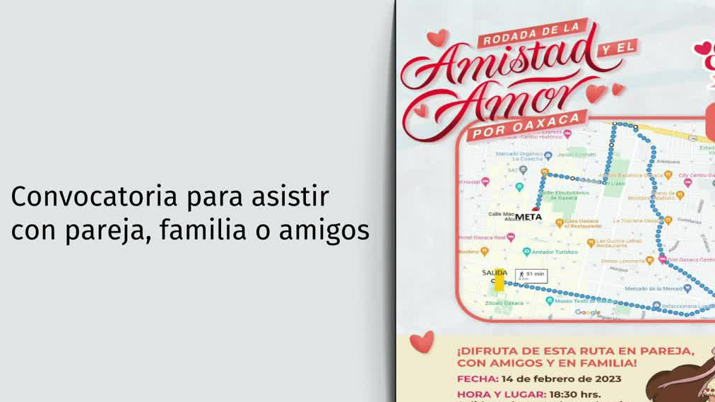 El Instituto del Deporte de Oaxaca invita a rodada por el día de la amistad y el amor