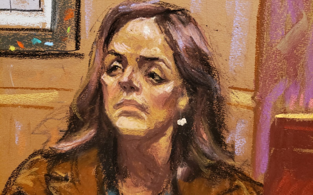 Esposa de Genaro García Luna testificando. (Reuters)