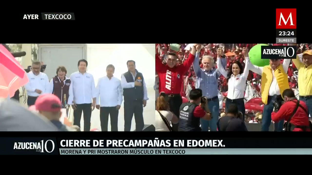 Del Moral apuesta por recorrer más municipios de Edomex; Delfina Gómez prioriza mítines