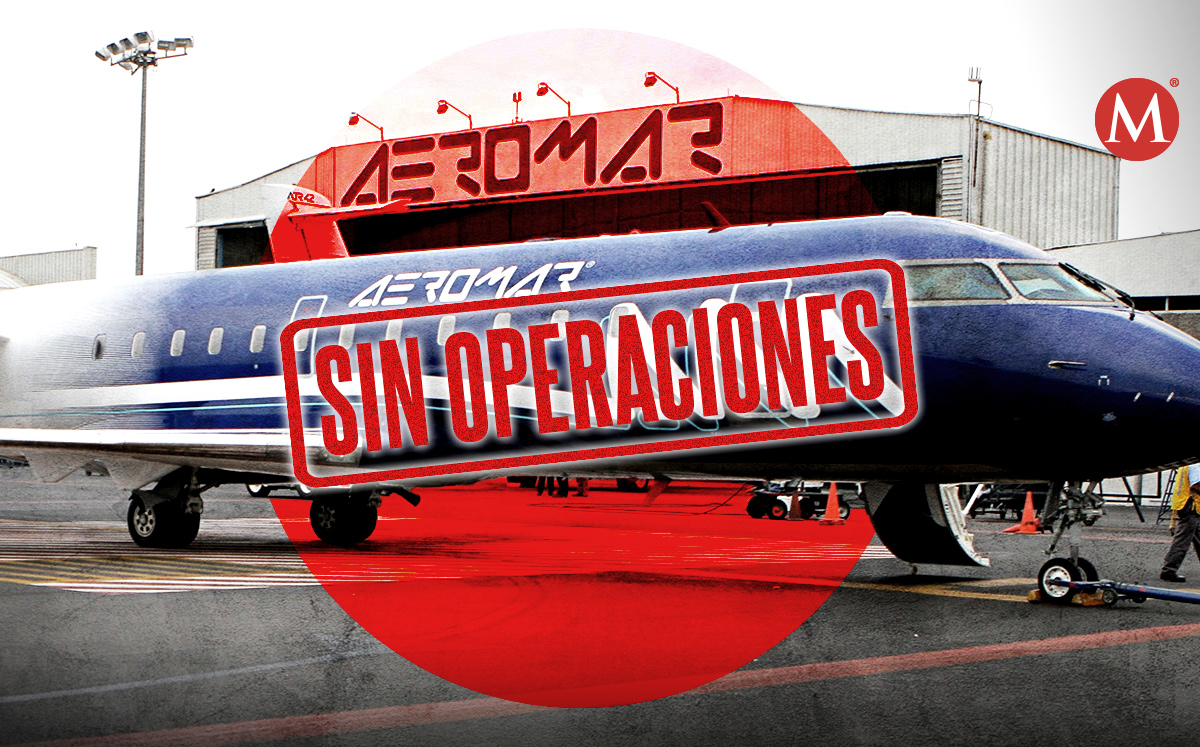Aerolínea Aeromar suspende actividades en AICM. Foto: Especial