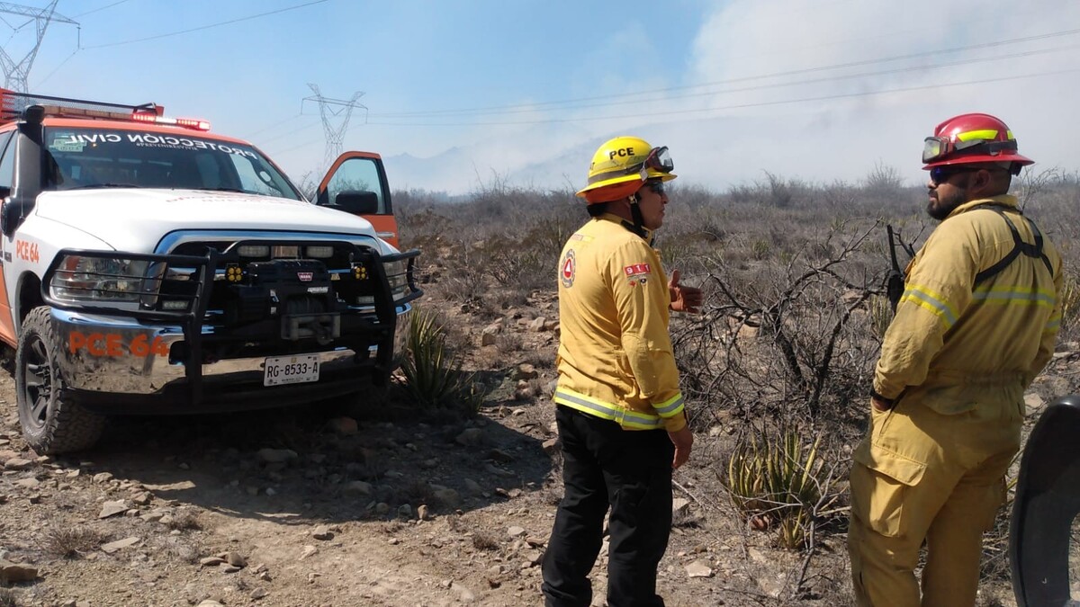 Elementos de Protección Civil acudieron a combatir el fuego. Foto: Especial