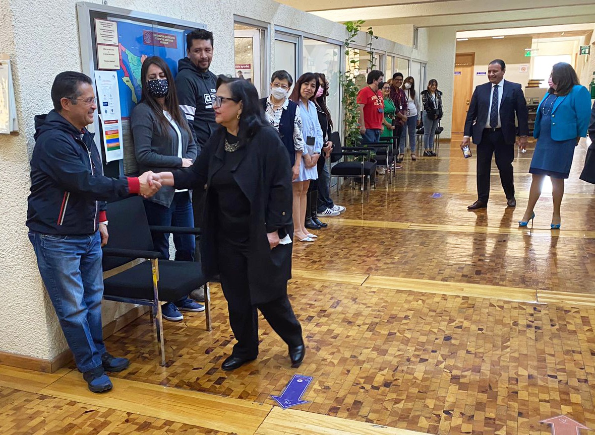 Recorrido de la ministra Norma Piña. (Especial)