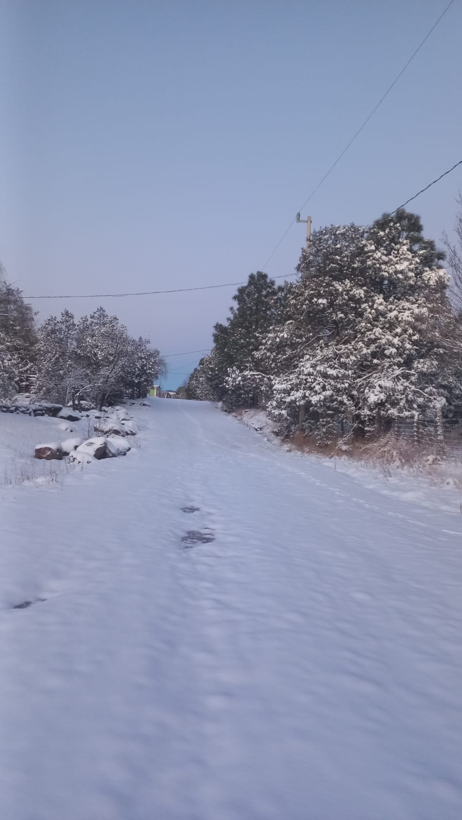 Se han registrado algunas calles cerradas por las nevadas. (Gabriela Medina)