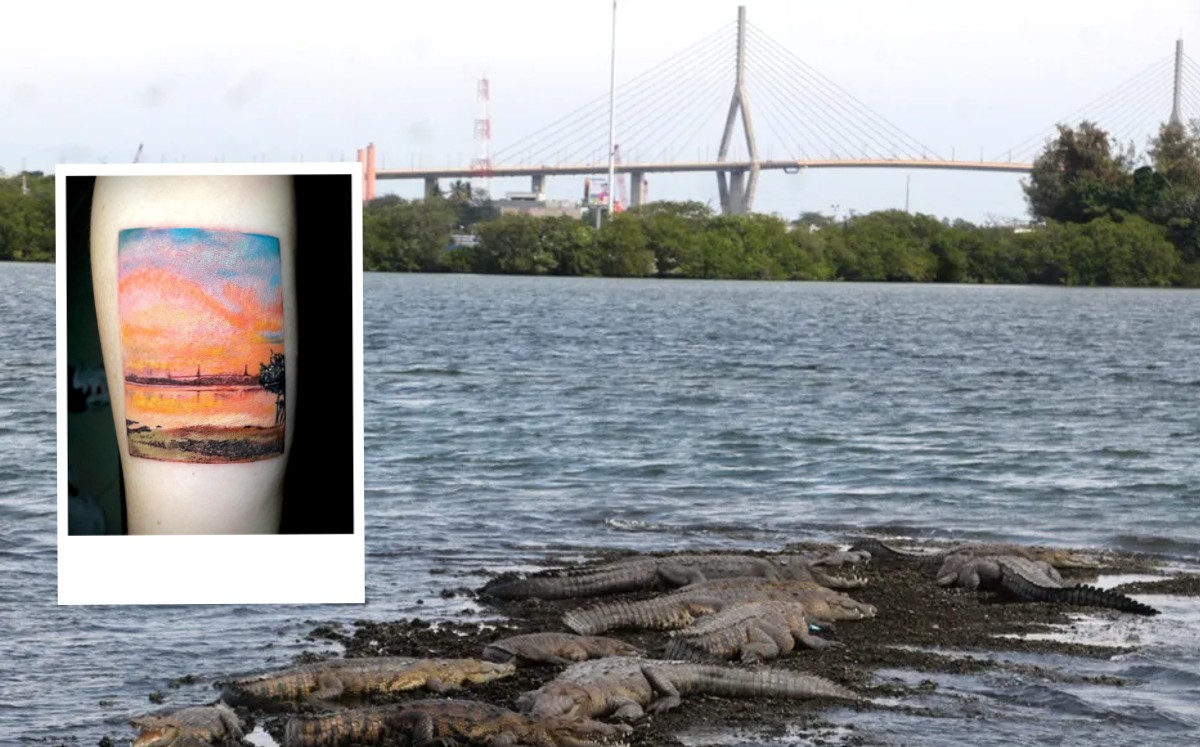 Se hacen tatuaje de la laguna del carpintero de Tampico