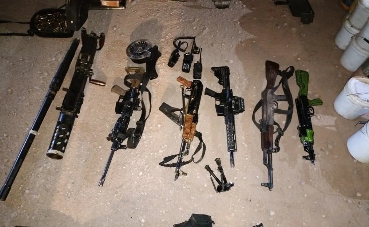 Armas decomisadas en Sinaloa. (Especial)