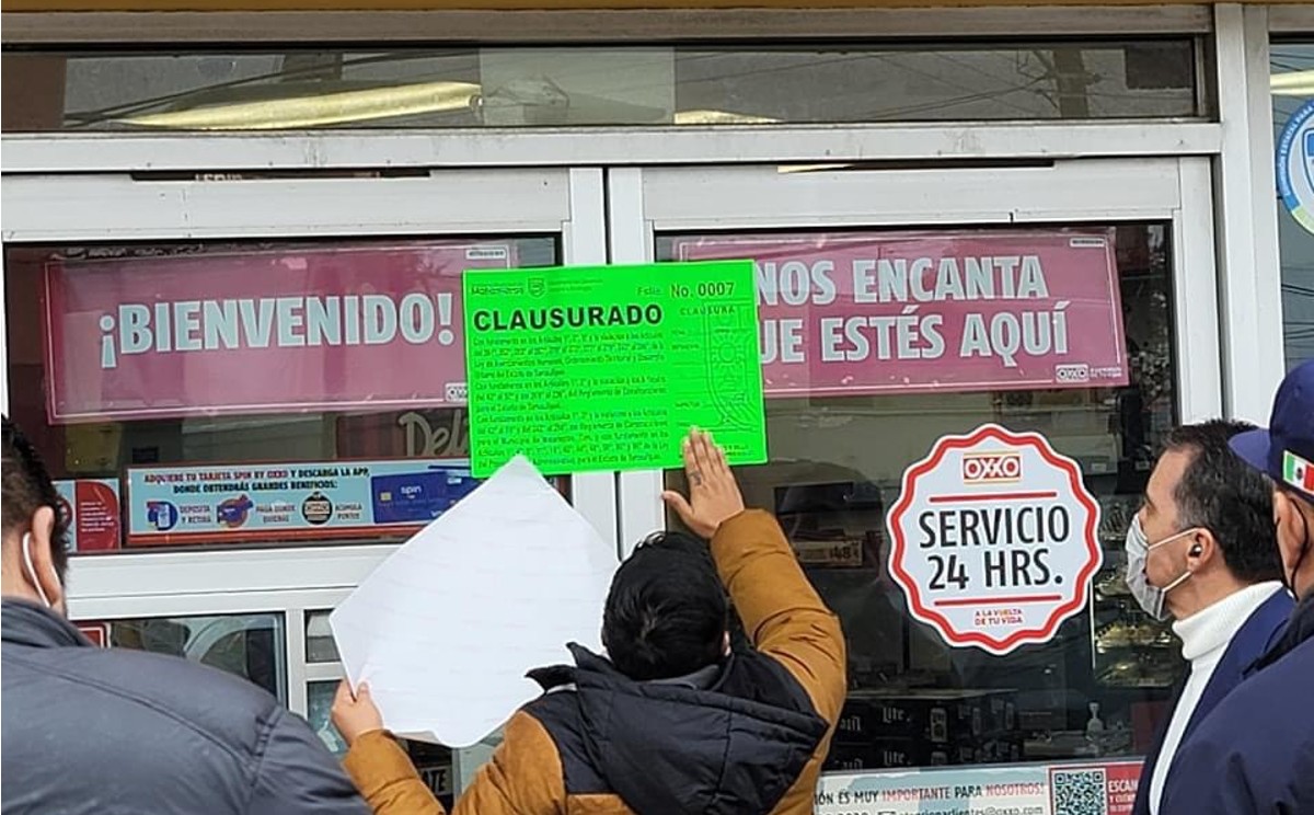 En Matamoros, autoridades clausuraron negocios que no cumplieron con el pago de uso de suelo.
