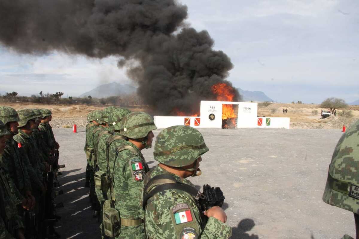 La quema de la droga se llevó a cabo en las instalaciones de la Séptima Zona Militar | Leonel Rocha