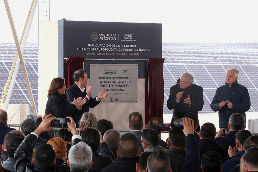Inauguración de la secuencia 1 de la Central Fotovoltaica Puerto Peñasco.│Javier Ríos