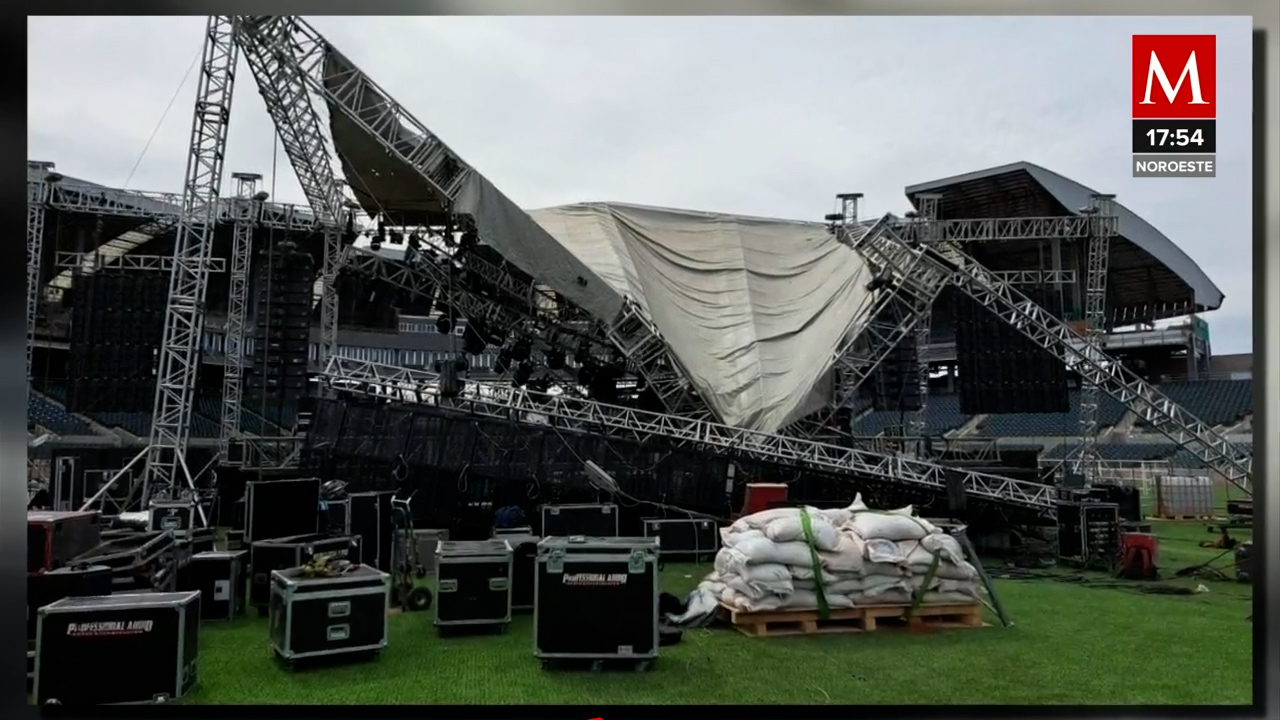 Por colapso de escenario, suspenden festival en Cajeme; tocarían Sin Bandera