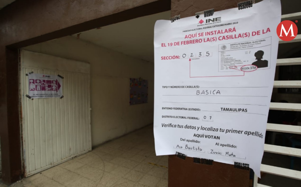 Elecciones en Tamaulipas 2023: casillas electorales. (INE nacional)