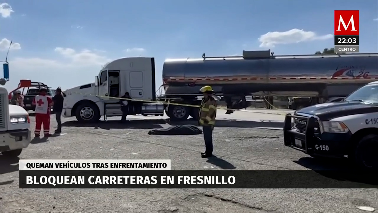 Reportan bloqueos e incendios de vehículos en carreteras de Zacatecas