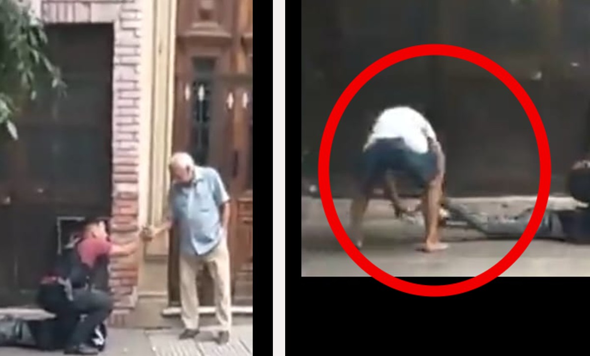 Hombre roba zapatos de ladrón que estaba siendo detenido | ESPECIAL