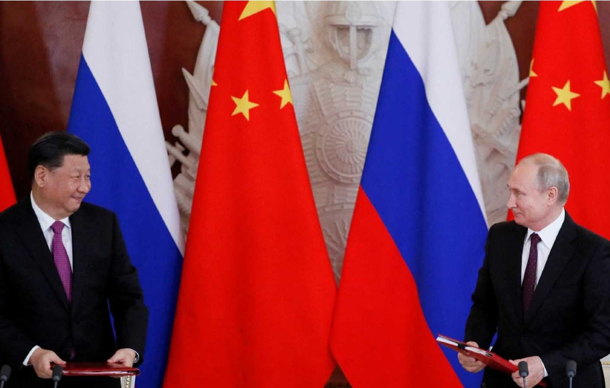 Presidentes de China y Rusia; Xi Jinping y Vladimir Putin en encuentro en Moscú en 2019 (Reuters)