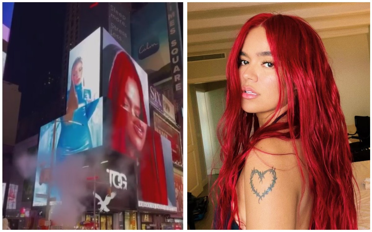Shakira y Karol G llegan a Times Square con un nuevo adelanto de su canción (Instagram).