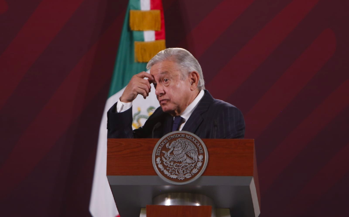 Conferencia mañanera del Presidente en Palacio Nacional el 23 de febrero. | Ariana Pérez
